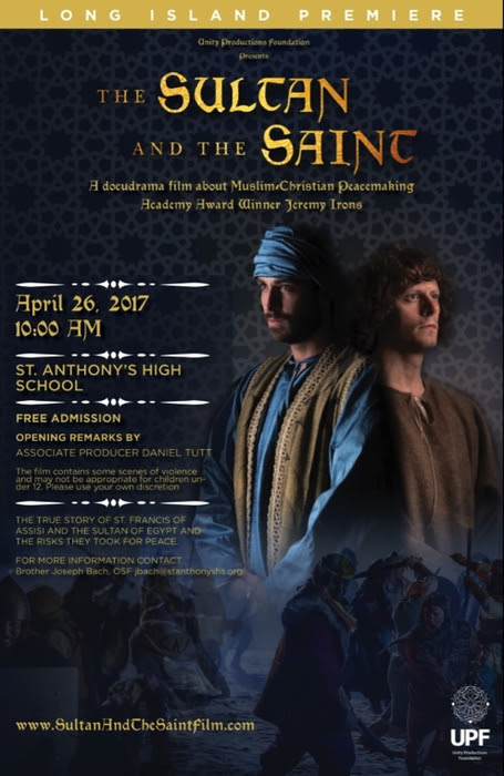 St. Anthony’s to host Long Island premier of “The Sultan and the Saint” St. Anthony’s to host Long Island premier of “The Sultan and the Saint”